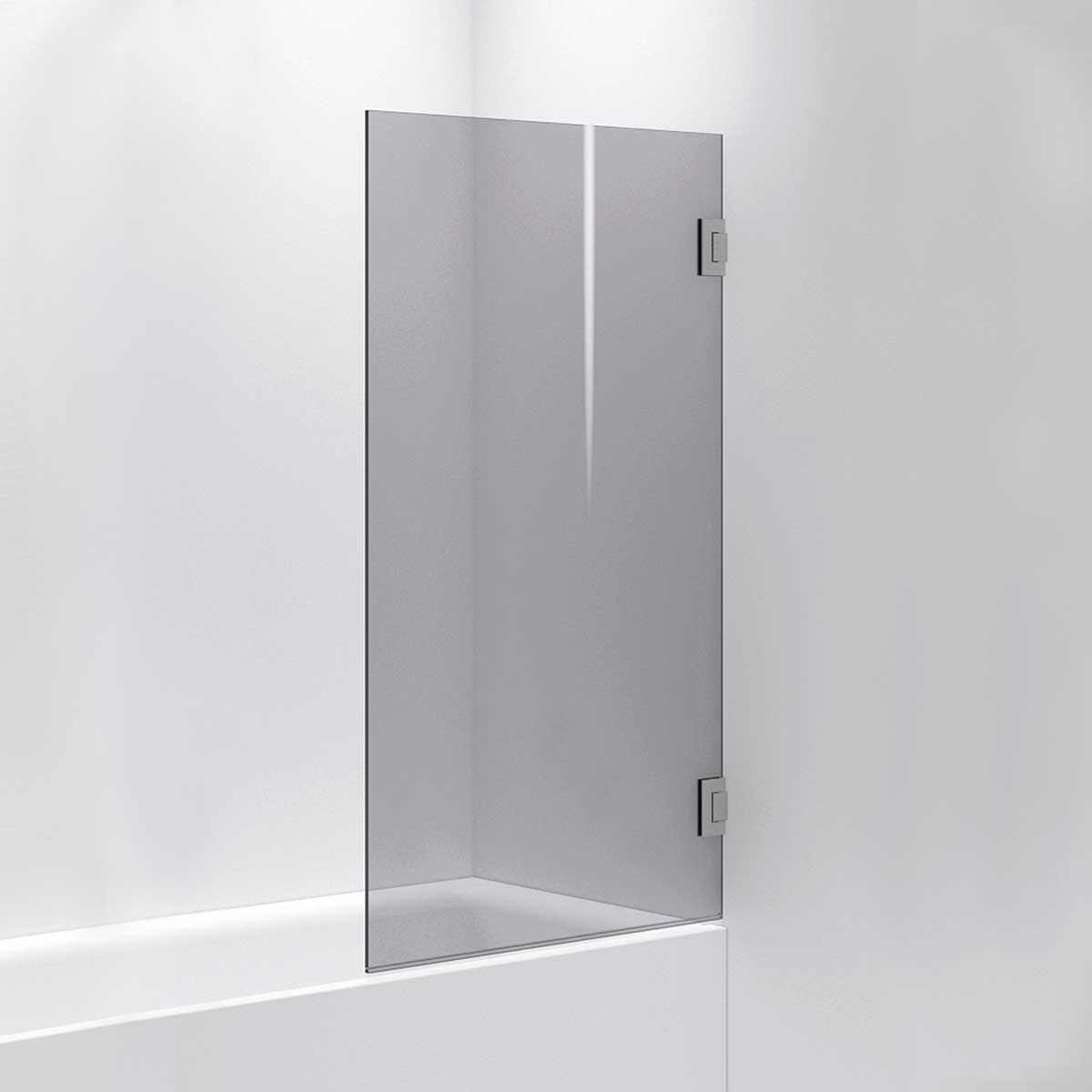 INR Badekarvegg ARC 17 Måltilpasset Brushed stainless / Måltilpasset / Grått glass INR Iconic Nordic Rooms Badekarvegg INR-11703400