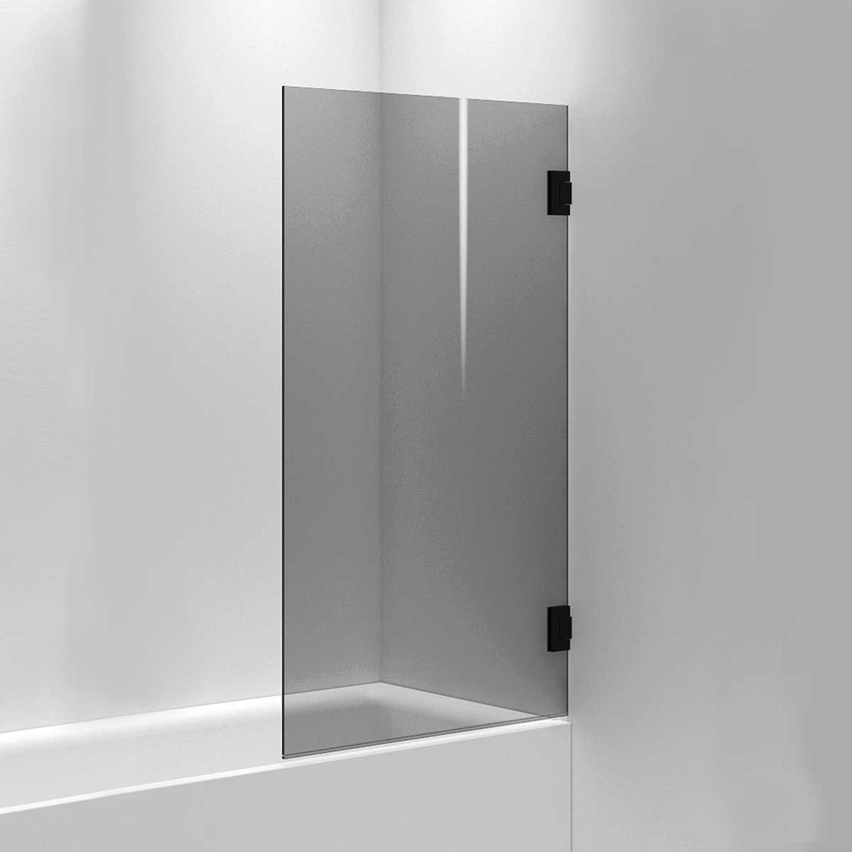 INR Badekarvegg ARC 17 Måltilpasset Svart matt / Måltilpasset / Grått glass INR Iconic Nordic Rooms Badekarvegg INR-11703100