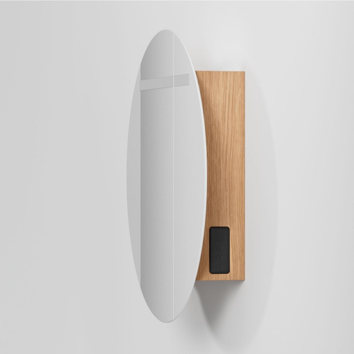 INR CIRC Ø80 Speilskap med Regulerbar belysning Eik / 80cm INR Iconic Nordic Rooms Speilskap INR-367834