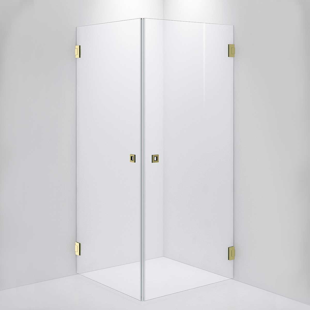 INR Dusjhjørne ARC 12 Måltilpasset Brushed brass / Måltilpasset / Opal klart glass INR Iconic Nordic Rooms Dusjhjørne INR-11212800