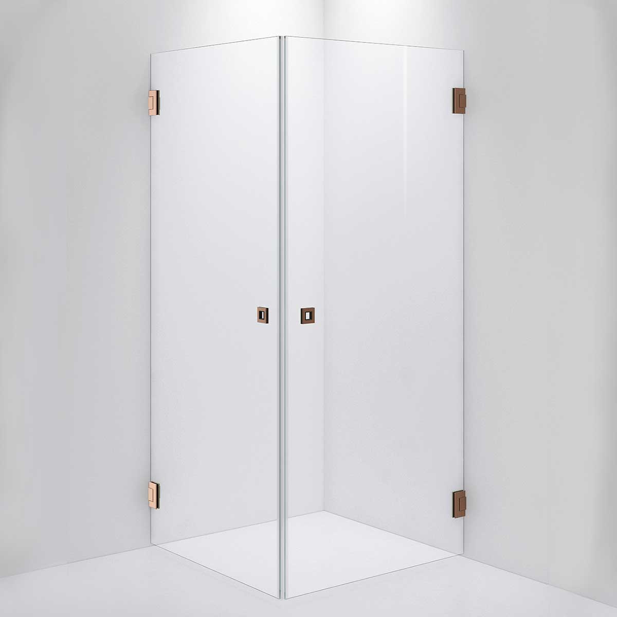 INR Dusjhjørne ARC 12 Måltilpasset Brushed bronze / Måltilpasset / Opal klart glass INR Iconic Nordic Rooms Dusjhjørne INR-11212600