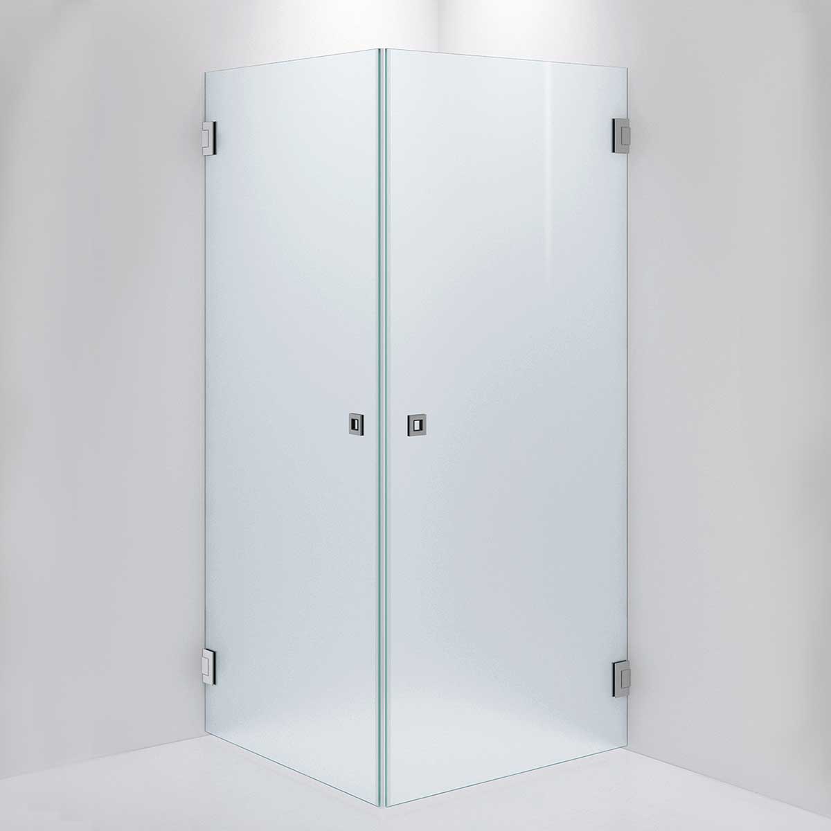 INR Dusjhjørne ARC 12 Måltilpasset Brushed stainless / Måltilpasset / Frostet glass INR Iconic Nordic Rooms Dusjhjørne INR-11210400