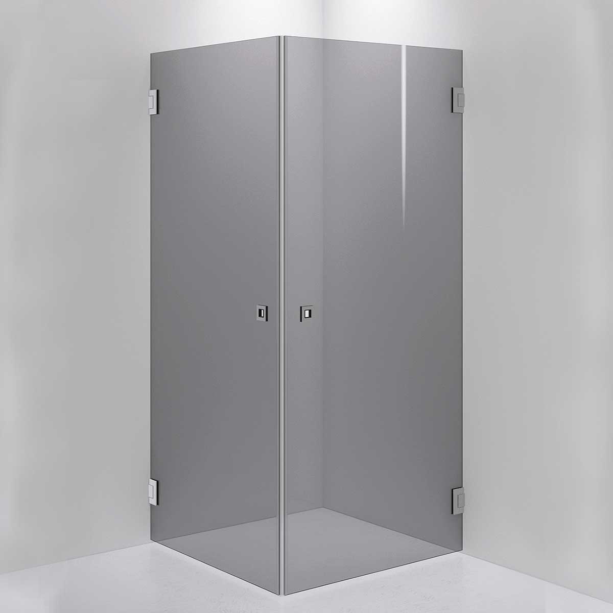 INR Dusjhjørne ARC 12 Måltilpasset Brushed stainless / Måltilpasset / Grått glass INR Iconic Nordic Rooms Dusjhjørne INR-11203400