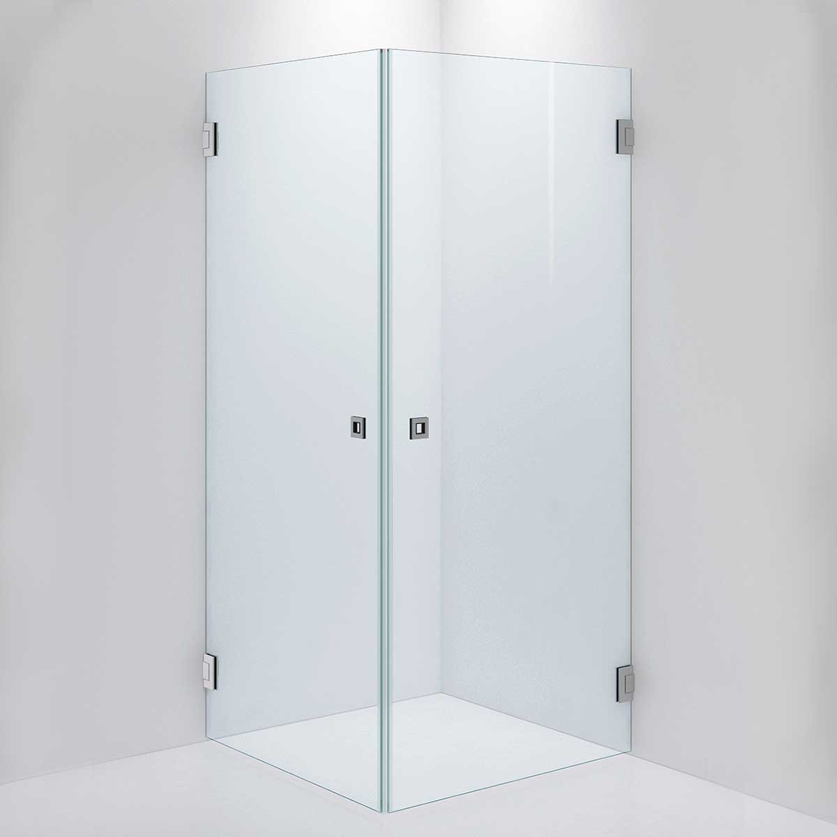 INR Dusjhjørne ARC 12 Måltilpasset Brushed stainless / Måltilpasset / Timeless klart glass INR Iconic Nordic Rooms Dusjhjørne INR-11211400