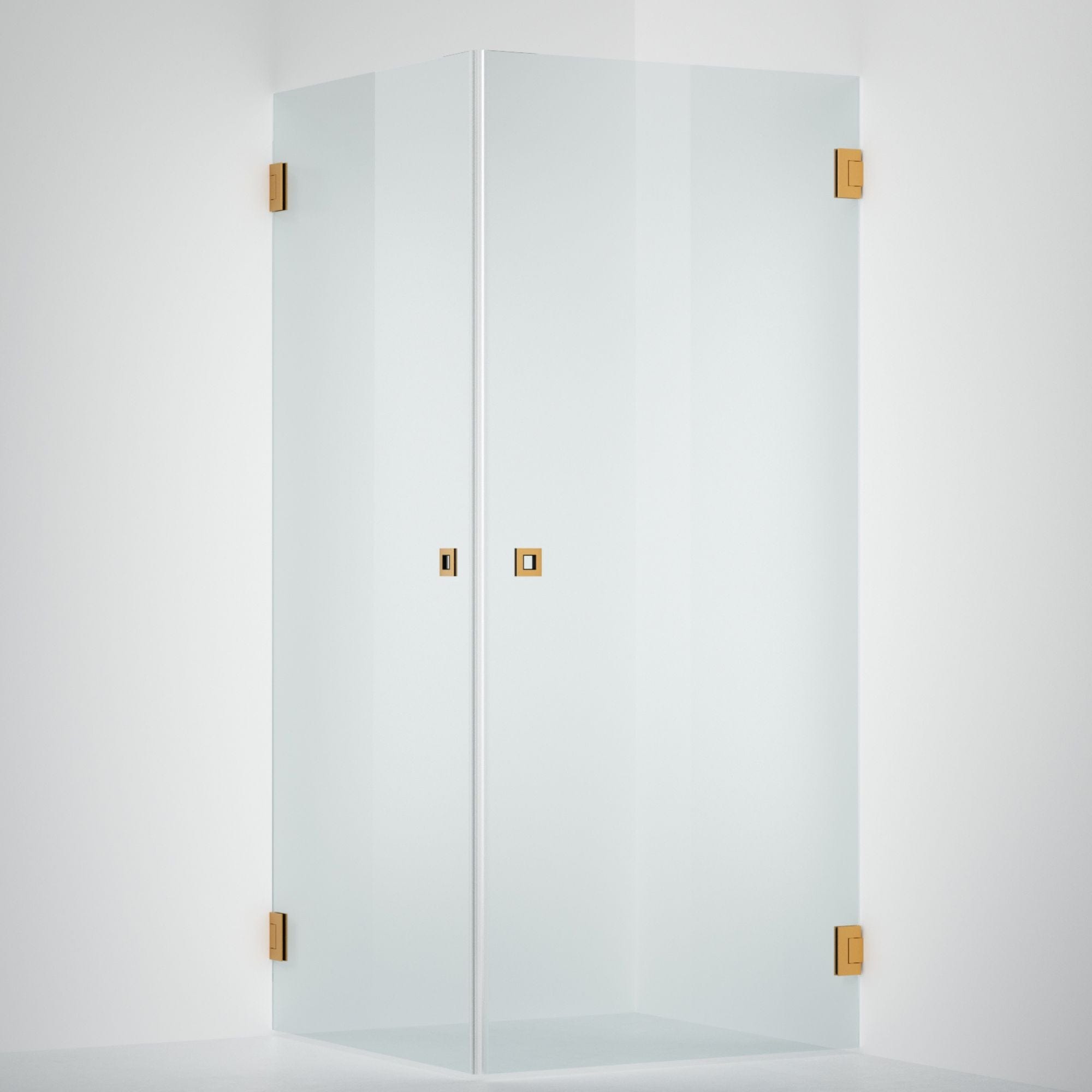 INR Dusjhjørne ARC 12 Original Brushed brass / 80x80cm / Timeless klart glass INR Iconic Nordic Rooms Dusjhjørne INR-11211888