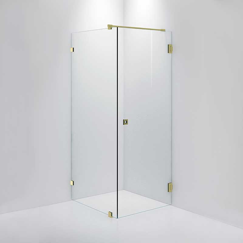 INR Dusjhjørne ARC 13 Original Brushed brass / 90x80cm / Klart glass INR Iconic Nordic Rooms Dusjhjørne INR-11302898