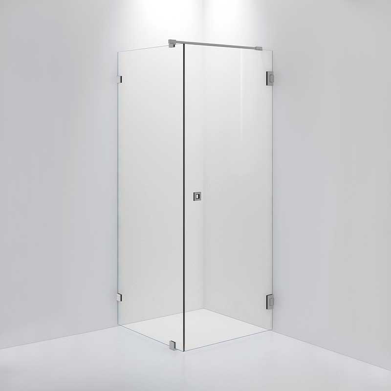 INR Dusjhjørne ARC 13 Original Brushed stainless / 90x80cm / Klart glass INR Iconic Nordic Rooms Dusjhjørne INR-11302498