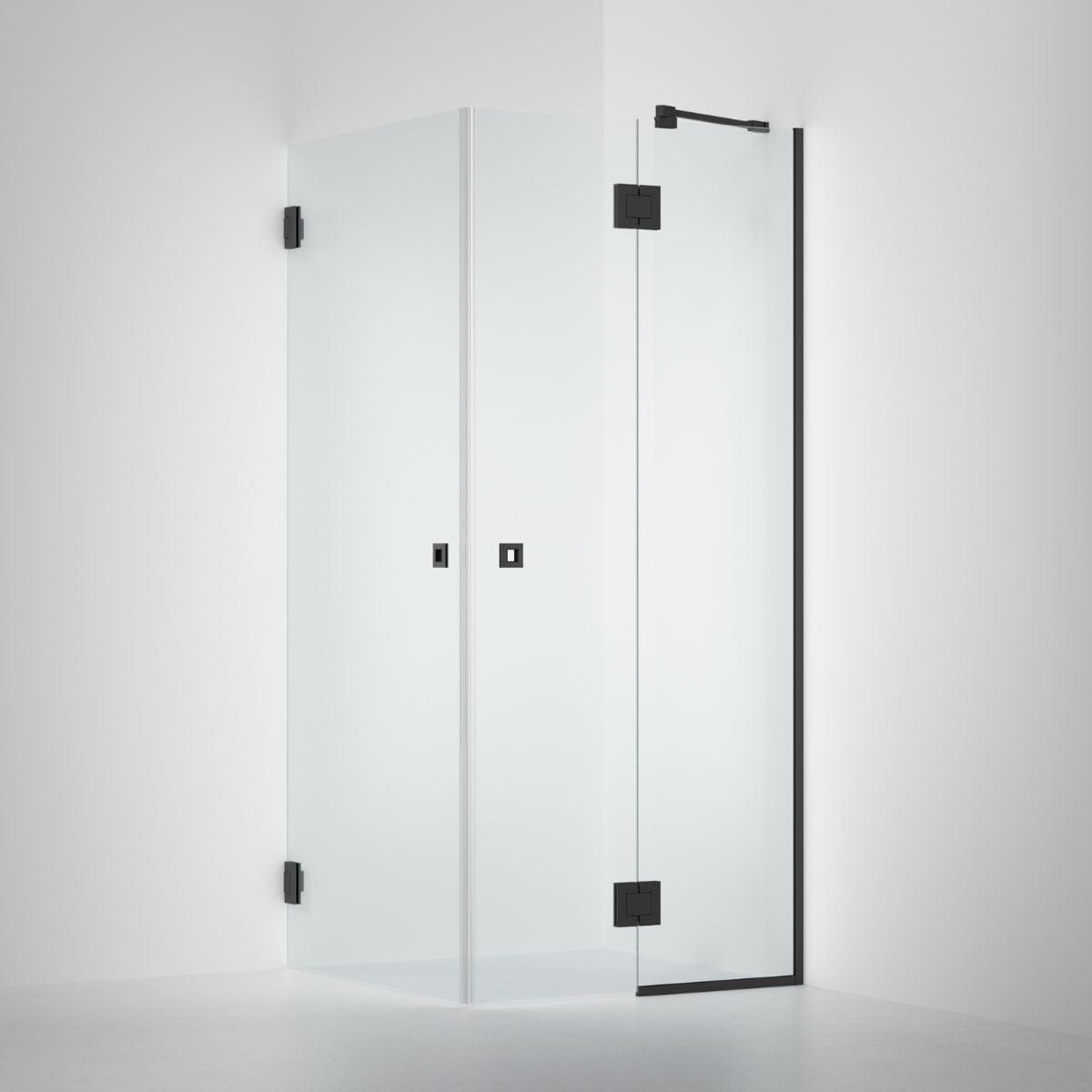 INR Dusjhjørne ARC 14 Frame Måltilpasset Svart matt / Måltilpasset / Klart glass INR Iconic Nordic Rooms Dusjhjørne INR-114102100