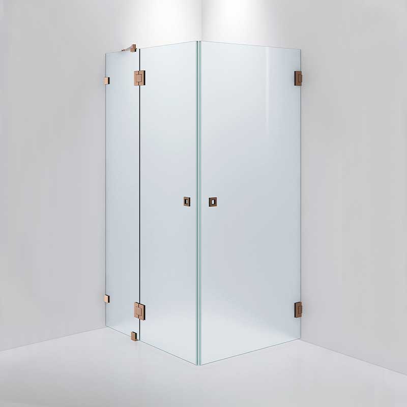 INR Dusjhjørne ARC 14 Måltilpasset Brushed bronze / Måltilpasset / Frostet glass INR Iconic Nordic Rooms Dusjhjørne INR-11410600