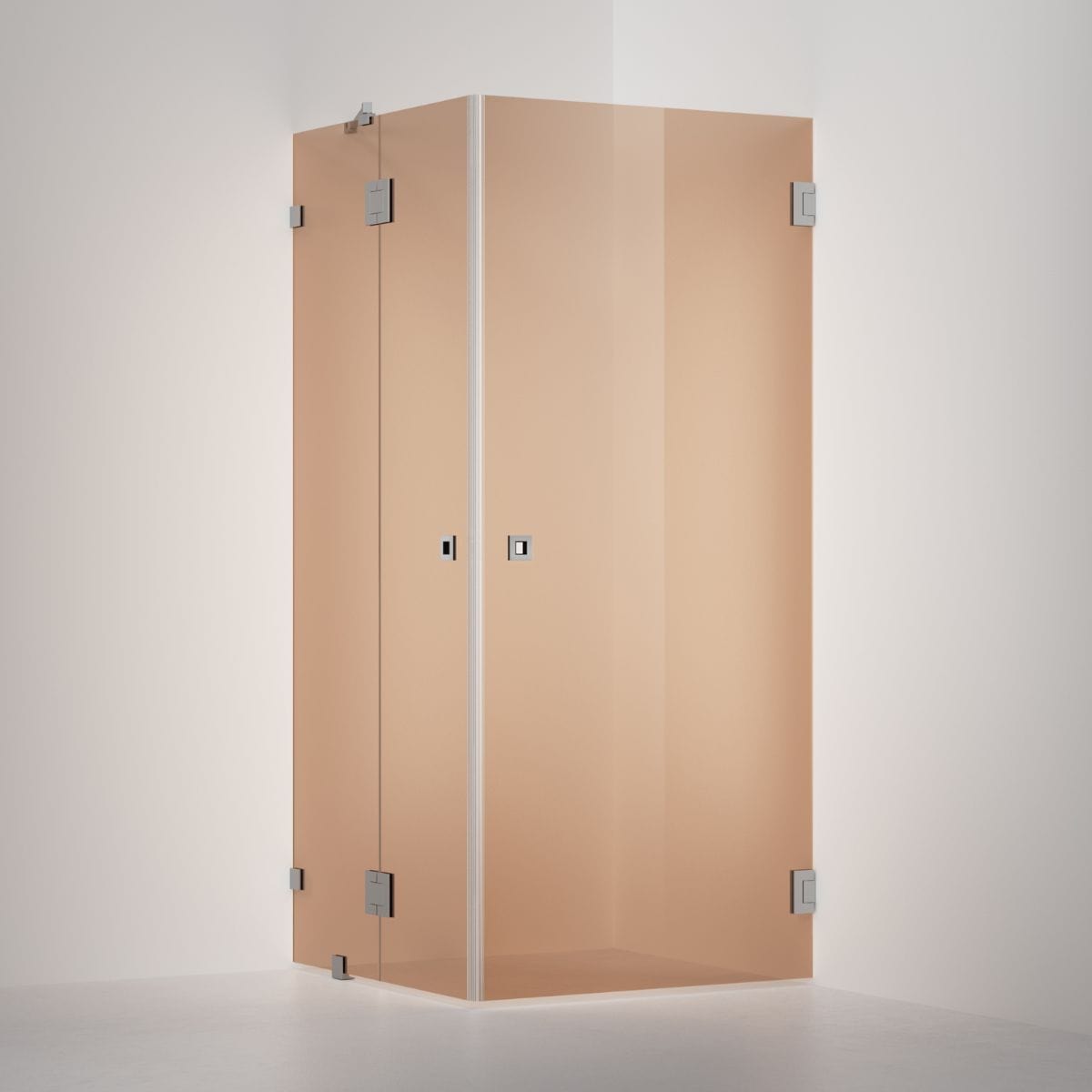 INR Dusjhjørne ARC 14 Original Måltilpasset Brushed stainless / Måltilpasset / Bronse glass INR Iconic Nordic Rooms Dusjhjørne INR-11442400