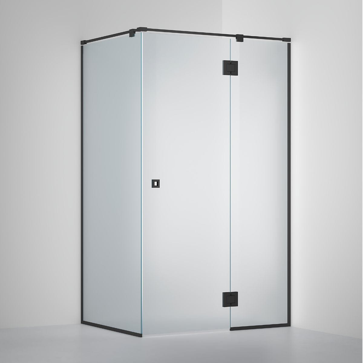 INR Dusjhjørne ARC 15 Frame Måltilpasset Svart matt / Måltilpasset / Frostet glass INR Iconic Nordic Rooms Dusjhjørne INR-115110100