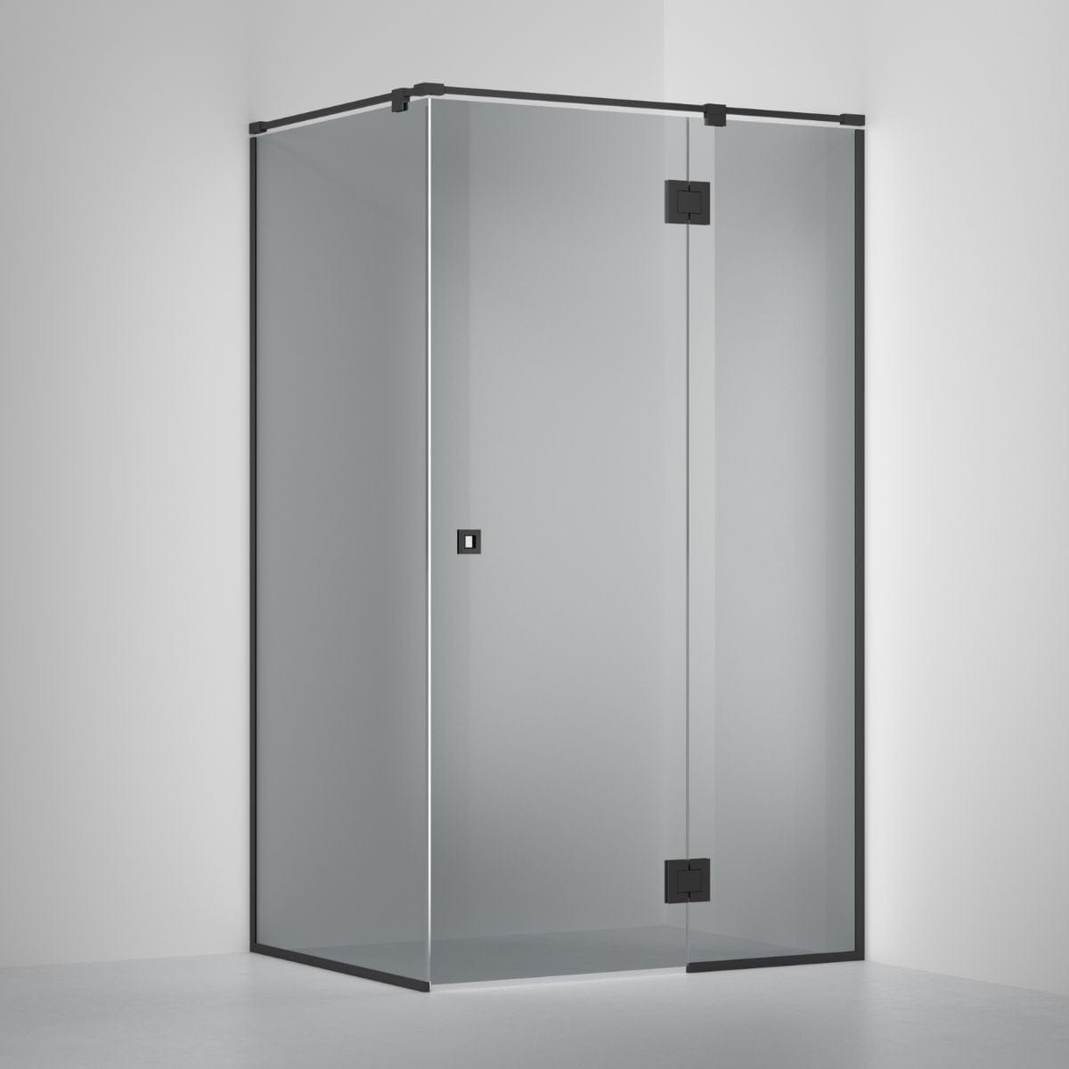 INR Dusjhjørne ARC 15 Frame Måltilpasset Svart matt / Måltilpasset / Grått glass INR Iconic Nordic Rooms Dusjhjørne INR-115103100