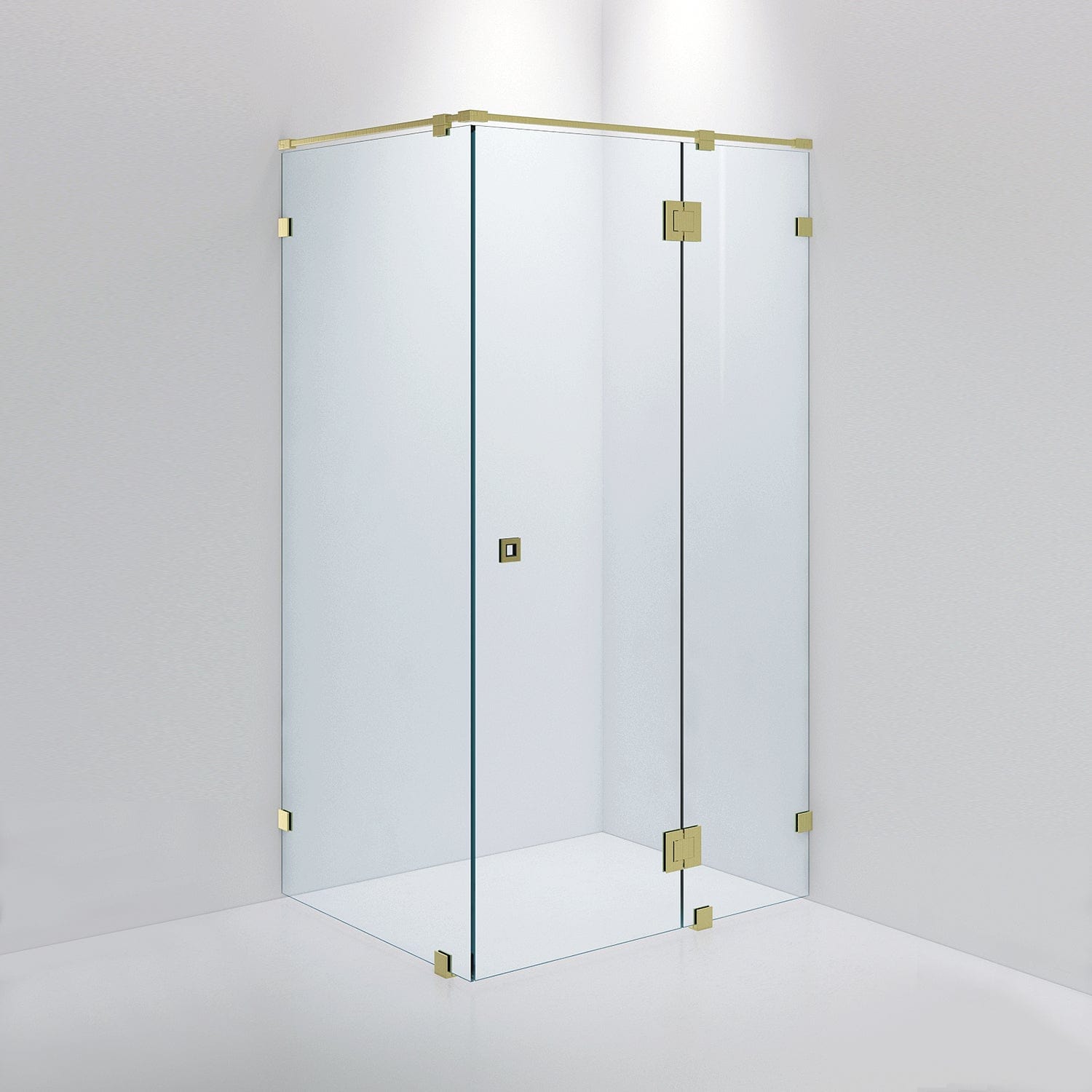 INR Dusjhjørne ARC 15 Måltilpasset Brushed brass / Måltilpasset / Klart glass INR Iconic Nordic Rooms Dusjhjørne INR-11502800