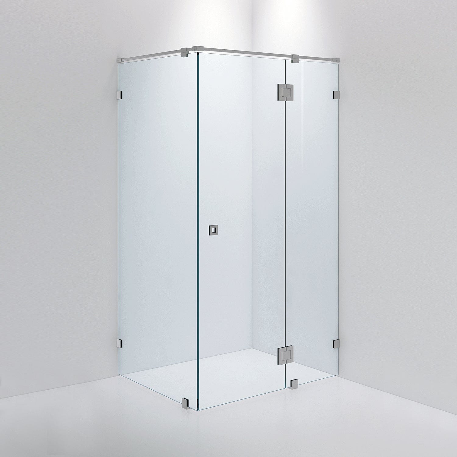 INR Dusjhjørne ARC 15 Måltilpasset Brushed stainless / Måltilpasset / Klart glass INR Iconic Nordic Rooms Dusjhjørne INR-11502400