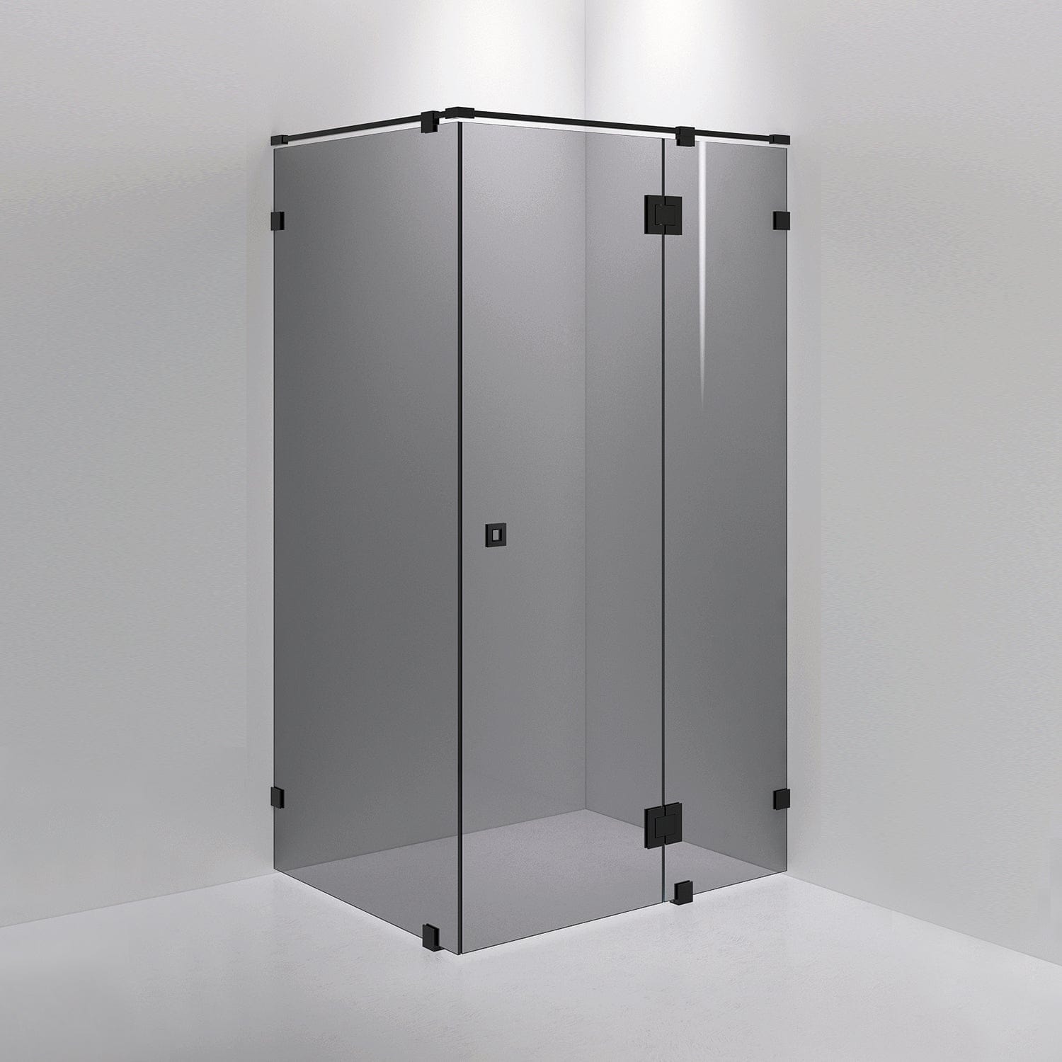 INR Dusjhjørne ARC 15 Måltilpasset Svart matt / Måltilpasset / Grått glass INR Iconic Nordic Rooms Dusjhjørne INR-11503100