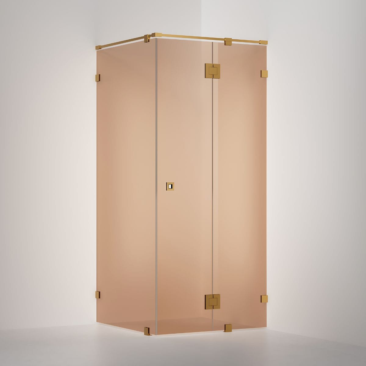 INR Dusjhjørne ARC 15 Original Måltilpasset Brushed brass / Måltilpasset / Bronse glass INR Iconic Nordic Rooms Dusjhjørne INR-11542800
