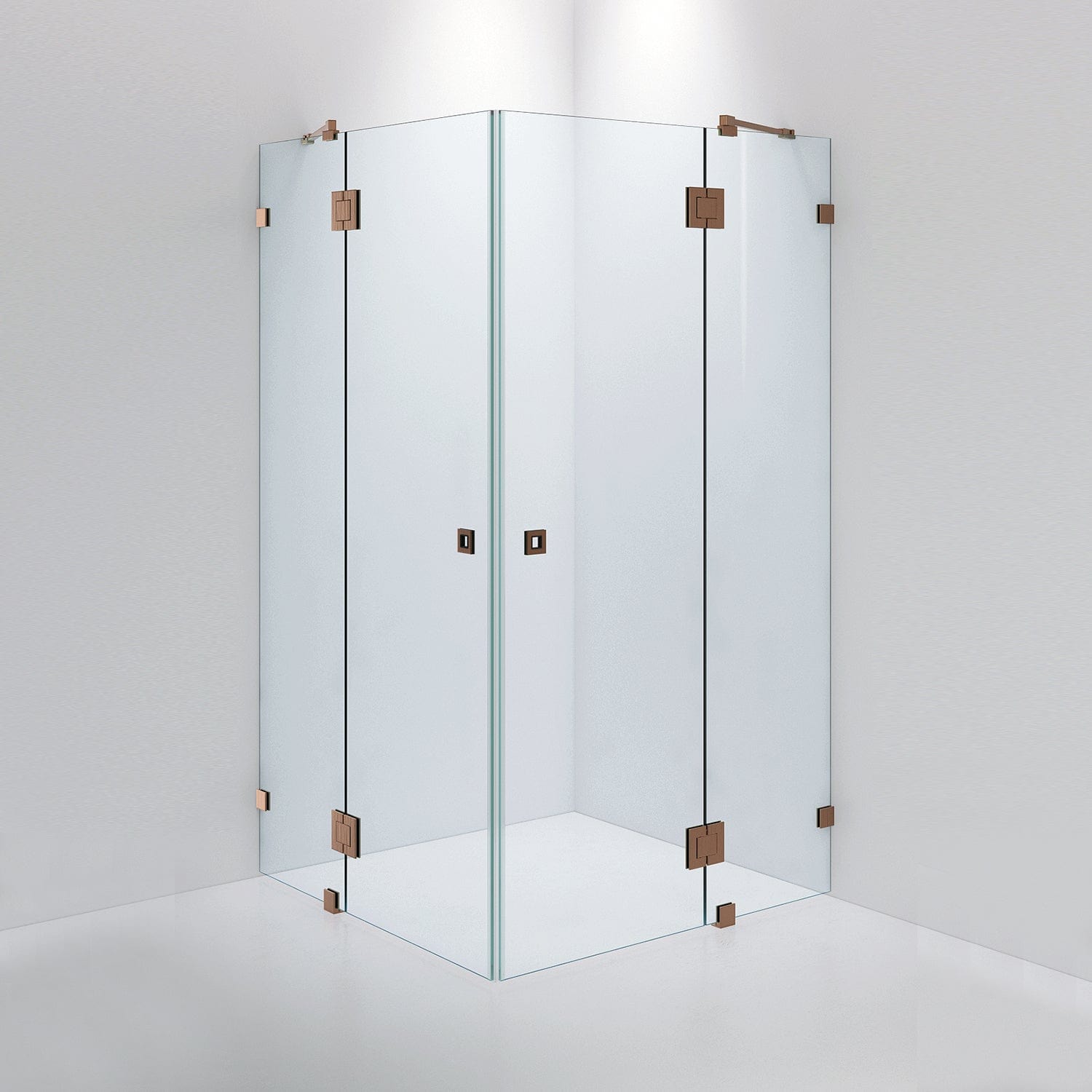 INR Dusjhjørne ARC 16 Måltilpasset Brushed bronze / Måltilpasset / Timeless klart glass INR Iconic Nordic Rooms Dusjhjørne INR-11611600