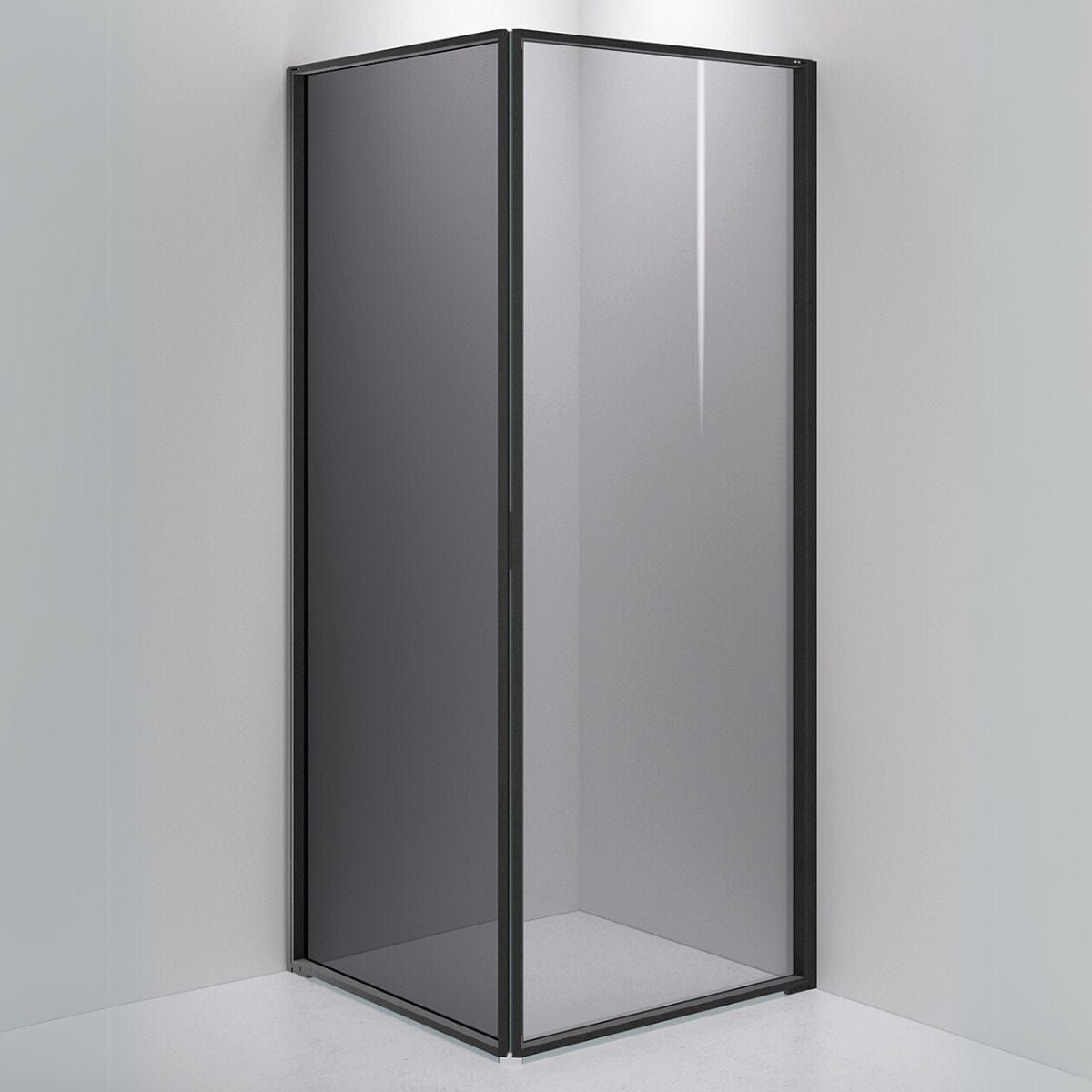 INR Dusjhjørne EDGE 12 900x900 mm / Matt svart / Grått glass INR Iconic Nordic Rooms Dusjhjørne INR-212003199