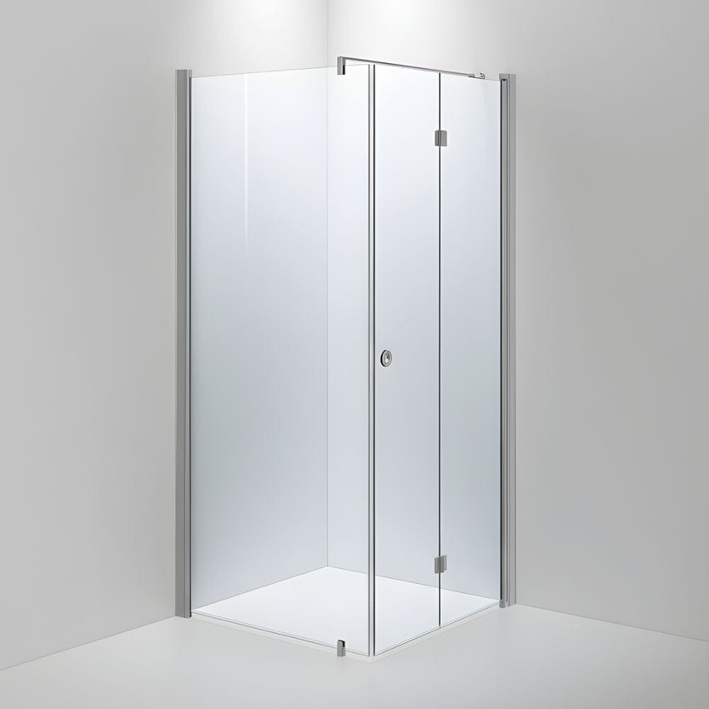 INR Dusjhjørne LINC 13 Flex Måltilpasset Matt aluminium / Måltilpasset - høyre / Klart glass INR Iconic Nordic Rooms Dusjhjørne INR-513402900