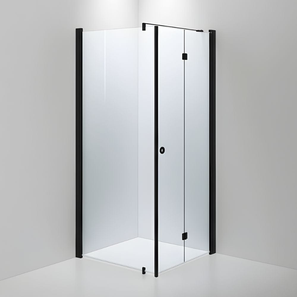 INR Dusjhjørne LINC 13 Flex Måltilpasset Svart matt / Måltilpasset - høyre / Klart glass INR Iconic Nordic Rooms Dusjhjørne INR-513402100