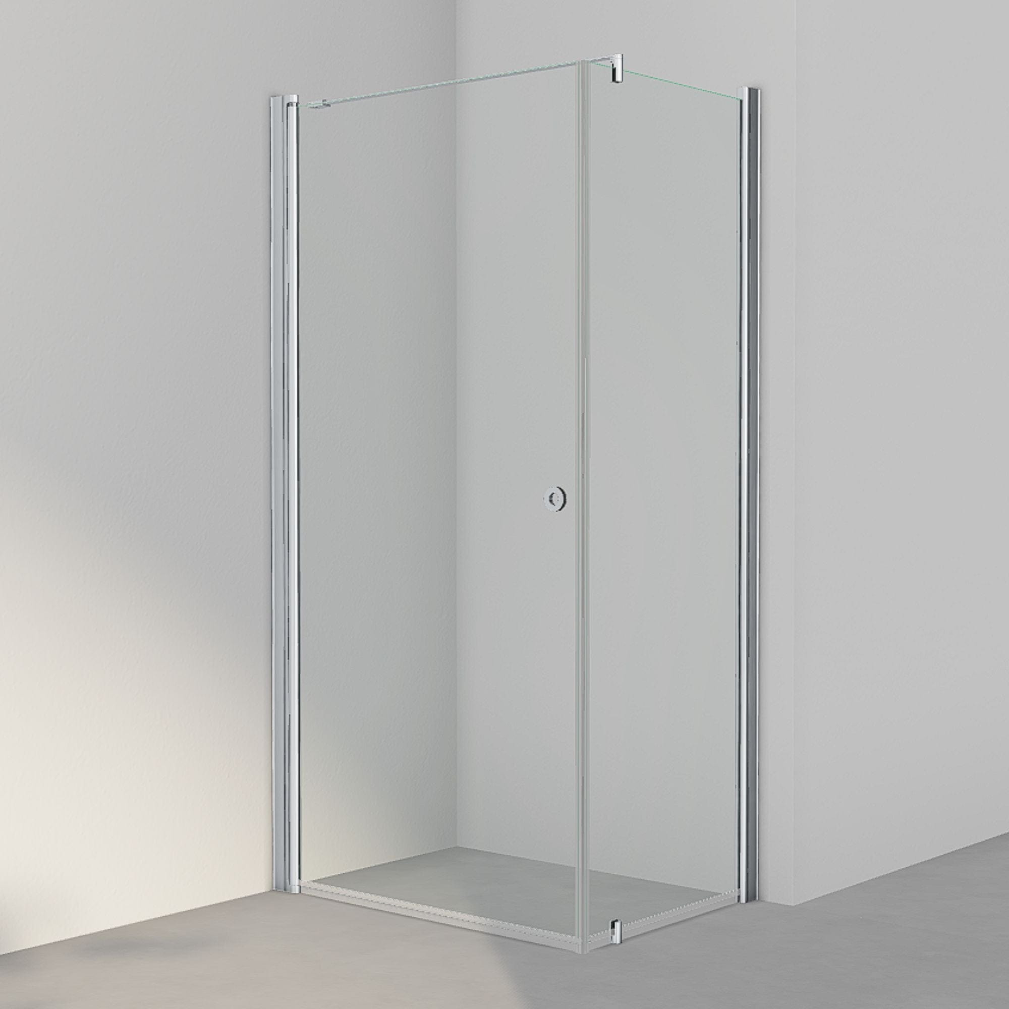 INR Dusjhjørne LINC 13 Original Matt aluminium / 100x70cm / Klart glass INR Iconic Nordic Rooms Dusjhjørne INR-51302917