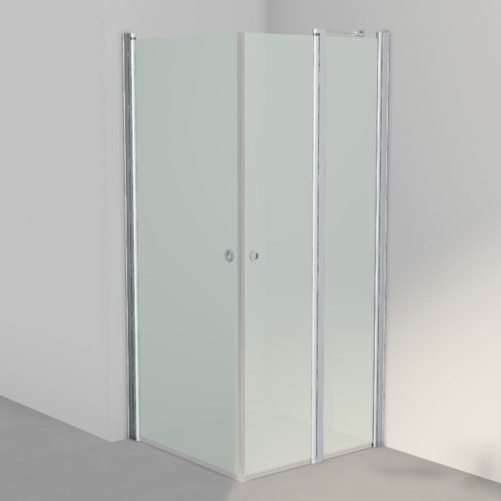 INR Dusjhjørne LINC 14 Original Måltilpasset Matt aluminium / Måltilpasset - venstre / Frostet glass INR Iconic Nordic Rooms Dusjhjørne INR-514110900