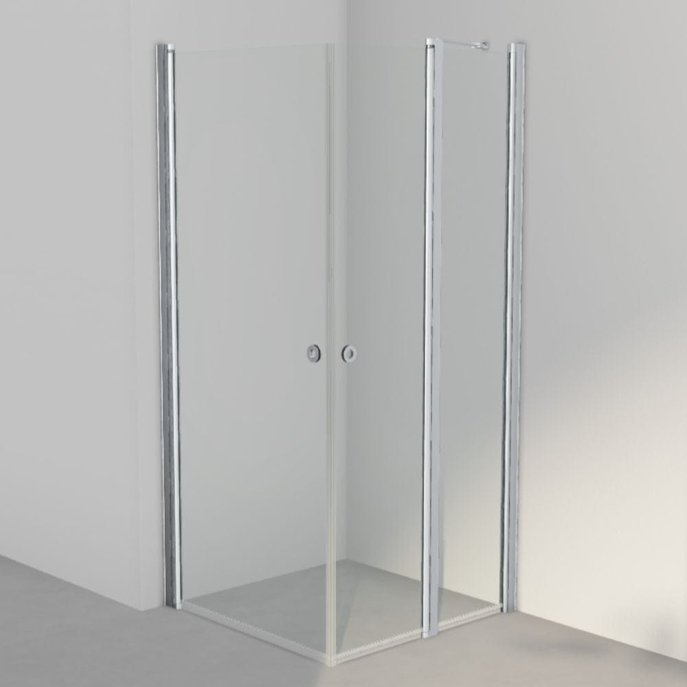 INR Dusjhjørne LINC 14 Original Måltilpasset Matt aluminium / Måltilpasset - venstre / Klart glass INR Iconic Nordic Rooms Dusjhjørne INR-514102900