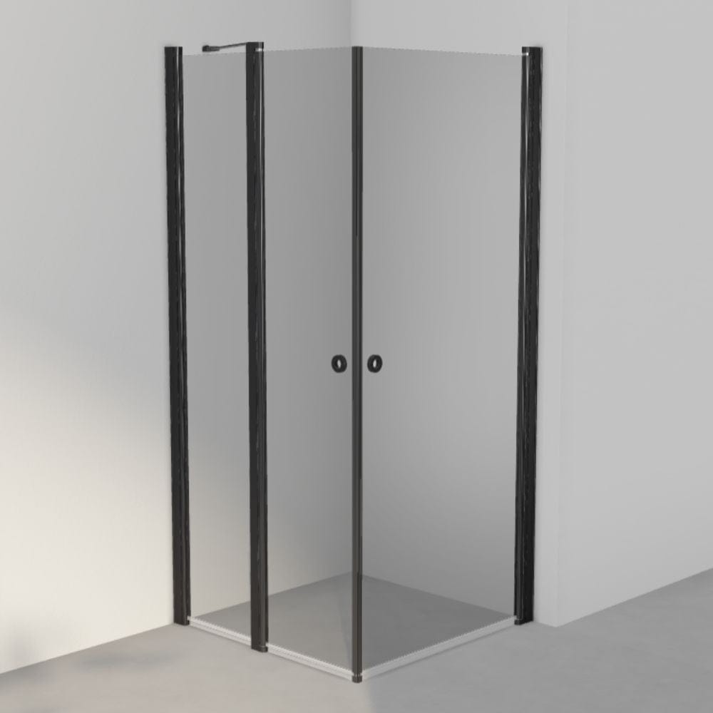 INR Dusjhjørne LINC 14 Original Måltilpasset Svart matt / Måltilpasset - høyre / Grått glass INR Iconic Nordic Rooms Dusjhjørne INR-514203100