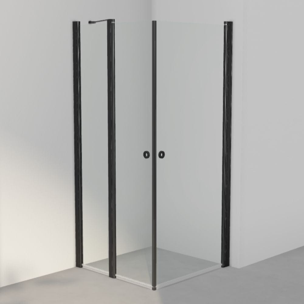 INR Dusjhjørne LINC 14 Original Måltilpasset Svart matt / Måltilpasset - høyre / Timeless klart glass INR Iconic Nordic Rooms Dusjhjørne INR-514211100