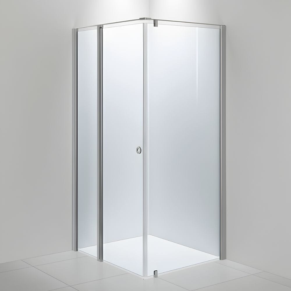 INR Dusjhjørne LINC 15 Original Måltilpasset Matt aluminium / Måltilpasset - venstre / Klart glass INR Iconic Nordic Rooms Dusjhjørne INR-515102900