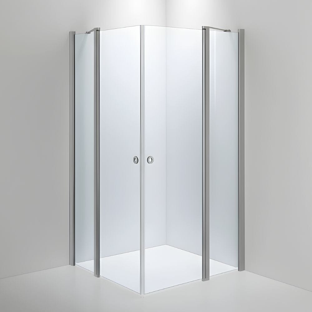 INR Dusjhjørne LINC 16 Original Måltilpasset Matt aluminium / Måltilpasset / Klart glass INR Iconic Nordic Rooms Dusjhjørne INR-51602900