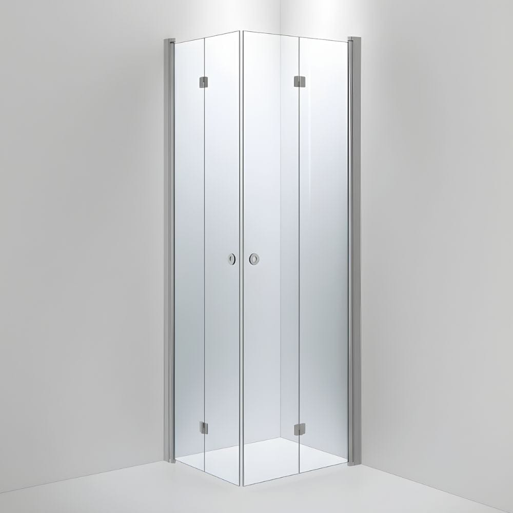 INR Dusjhjørne LINC Angel Flex Standardmål Matt aluminium / 70x80cm / Klart glass INR Iconic Nordic Rooms Dusjhjørne INR-512102978