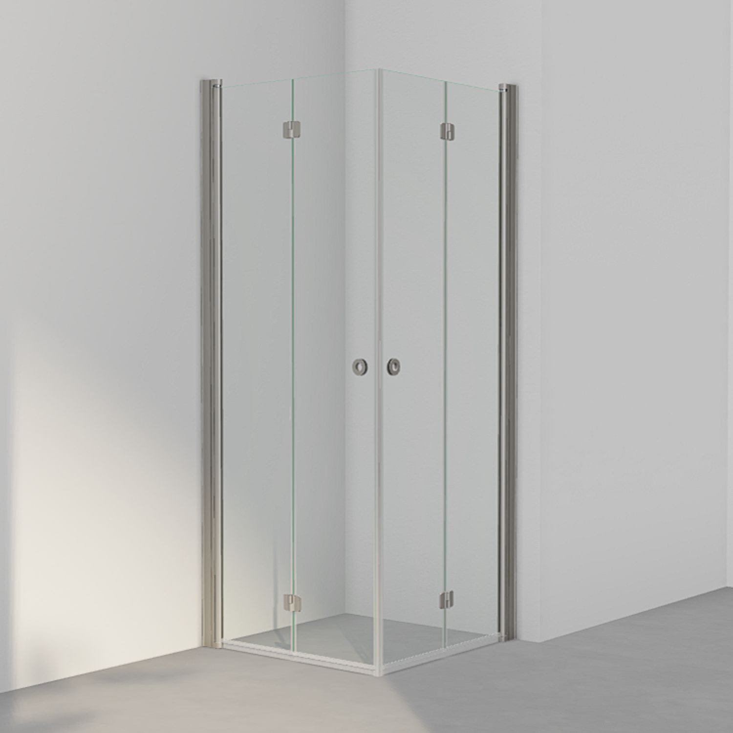 INR Dusjhjørne LINC Angel Flex Standardmål Stone / 80x80cm / Klart glass INR Iconic Nordic Rooms Dusjhjørne INR-512102488