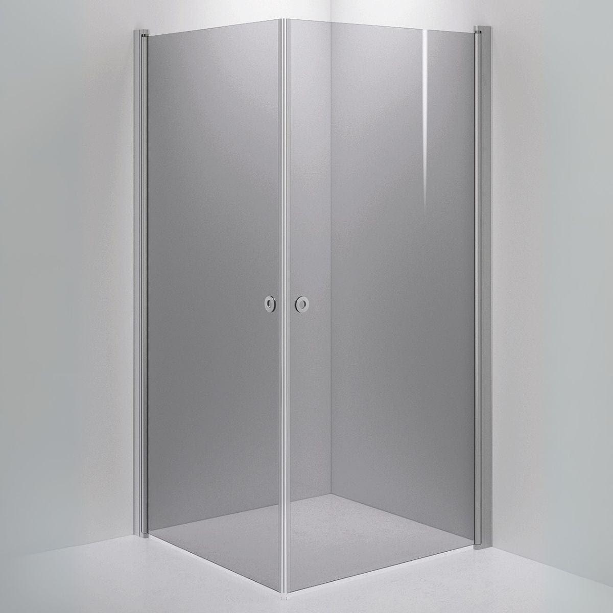 INR Dusjhjørne LINC ANGEL Grått Glass Matt aluminium / 100x100cm / Grått glass INR Iconic Nordic Rooms Dusjhjørne INR-51203911