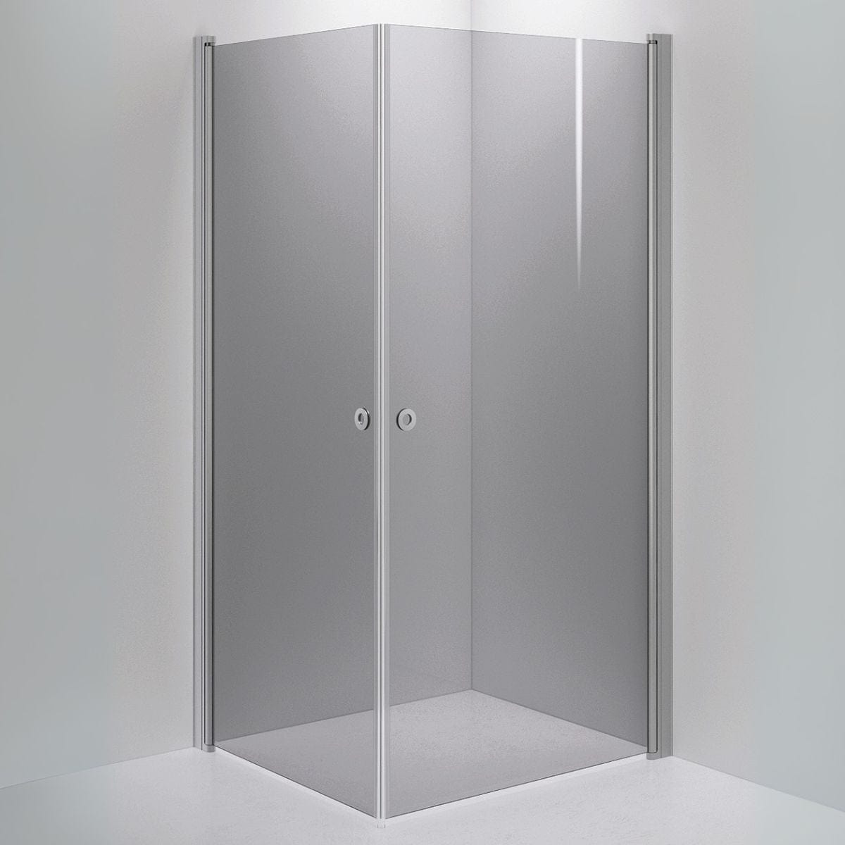 INR Dusjhjørne LINC ANGEL Grått Glass Matt aluminium / 90x100cm / Grått glass INR Iconic Nordic Rooms Dusjhjørne INR-51203991