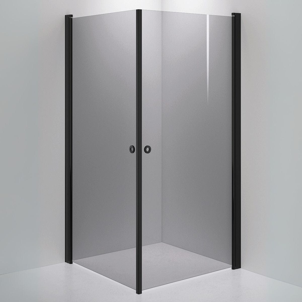 INR Dusjhjørne LINC ANGEL Grått Glass Svart matt / 100x100cm / Grått glass INR Iconic Nordic Rooms Dusjhjørne INR-51203111