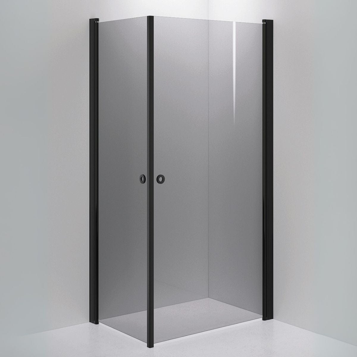 INR Dusjhjørne LINC ANGEL Grått Glass Svart matt / 70x100cm / Grått glass INR Iconic Nordic Rooms Dusjhjørne INR-51203171