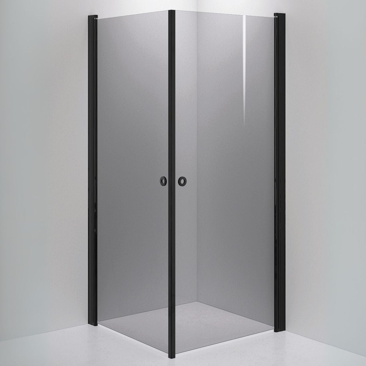 INR Dusjhjørne LINC ANGEL Grått Glass Svart matt / 90x90cm / Grått glass INR Iconic Nordic Rooms Dusjhjørne INR-51203199