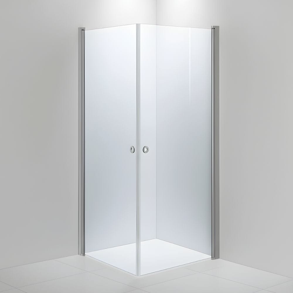 INR Dusjhjørne LINC ANGEL Safetech Glass Matt aluminium / 90x90cm / Safetech klart glass INR Iconic Nordic Rooms Dusjhjørne INR-51240999