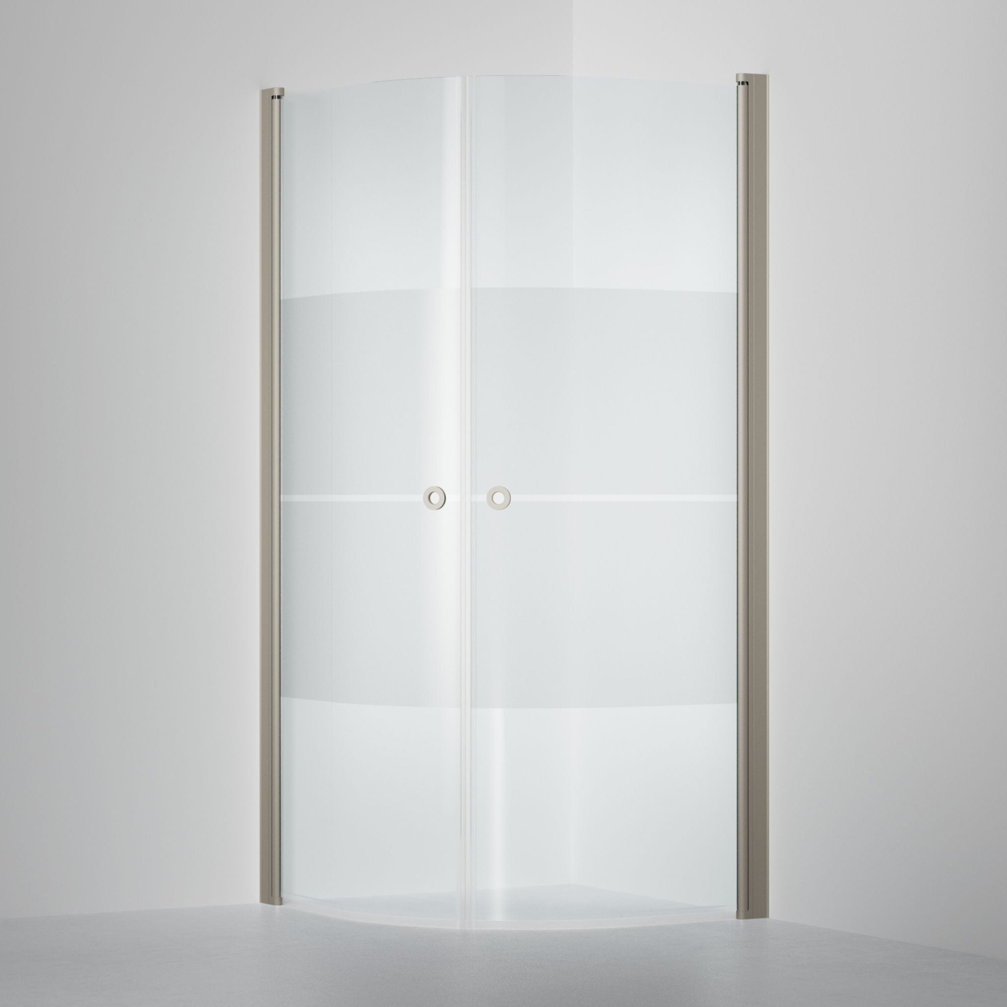 INR Dusjhjørne LINC NIAGARA Frostet / Streak Glass Stone / 70x70cm / Frostet glass INR Iconic Nordic Rooms Dusjhjørne INR-56010477