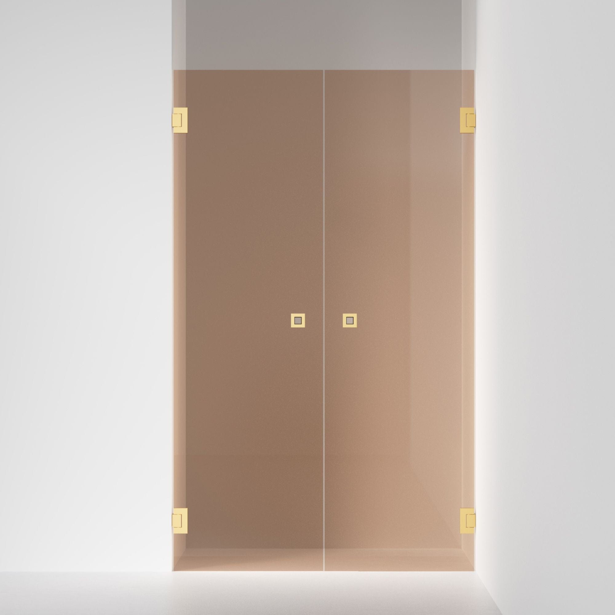 INR Dusjnisje ARC 3 Original Måltilpasset Brushed brass / Måltilpasset / Bronse glass INR Iconic Nordic Rooms Dusjnisje INR-10342800