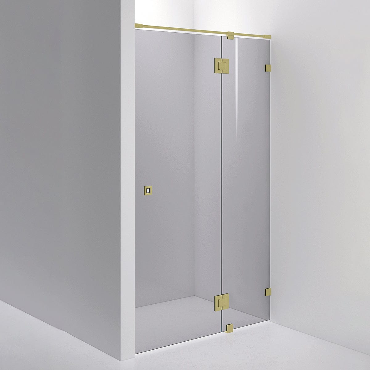 INR Dusjnisje ARC 5 Måltilpasset Brushed brass / Måltilpasset / Grått glass INR Iconic Nordic Rooms Dusjnisje INR-10503800