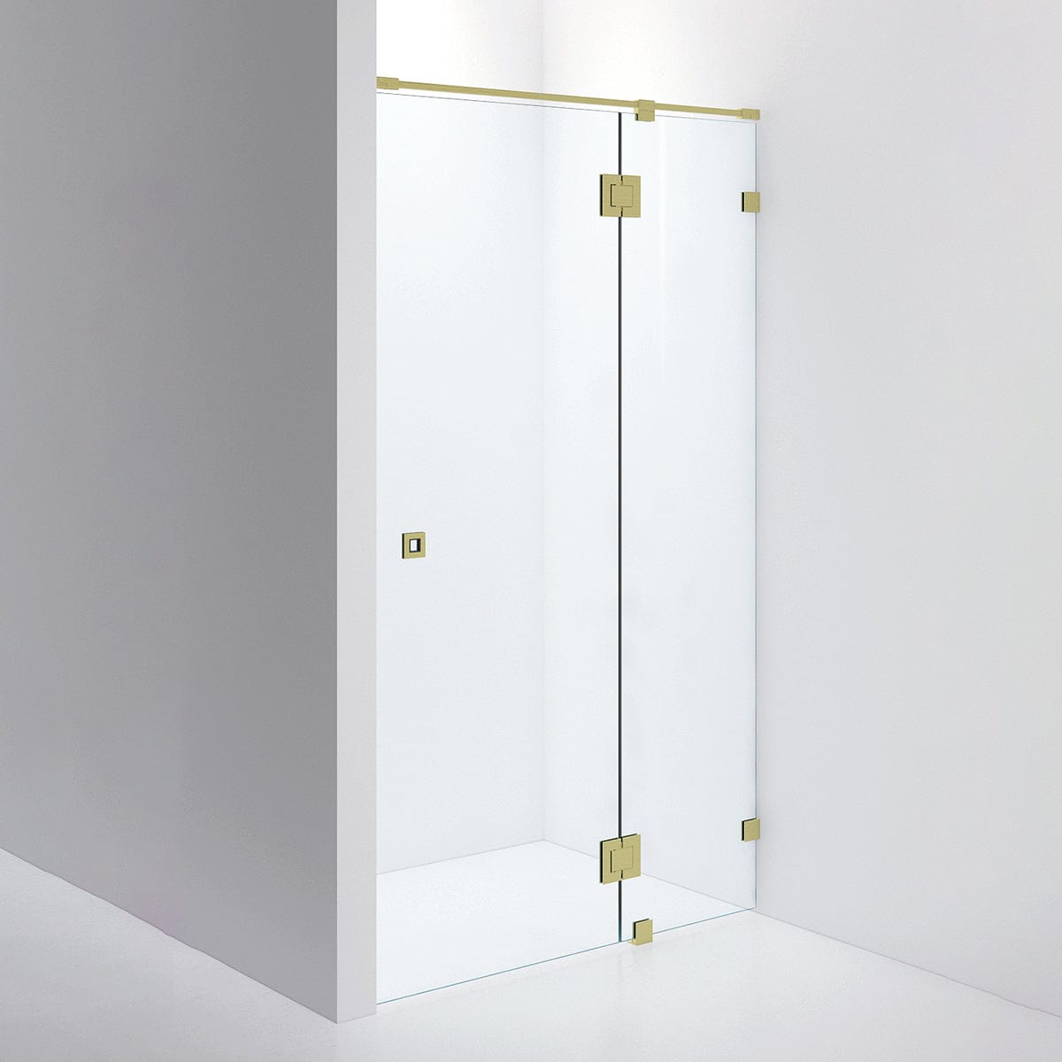 INR Dusjnisje ARC 5 Måltilpasset Brushed brass / Måltilpasset / Klart glass INR Iconic Nordic Rooms Dusjnisje INR-10502800