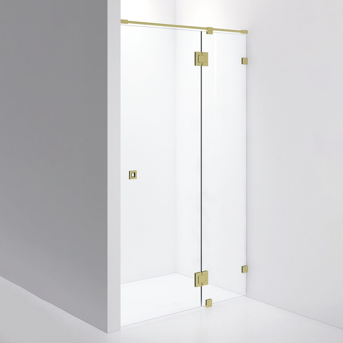 INR Dusjnisje ARC 5 Måltilpasset Brushed brass / Måltilpasset / Opal klart glass INR Iconic Nordic Rooms Dusjnisje INR-10512800