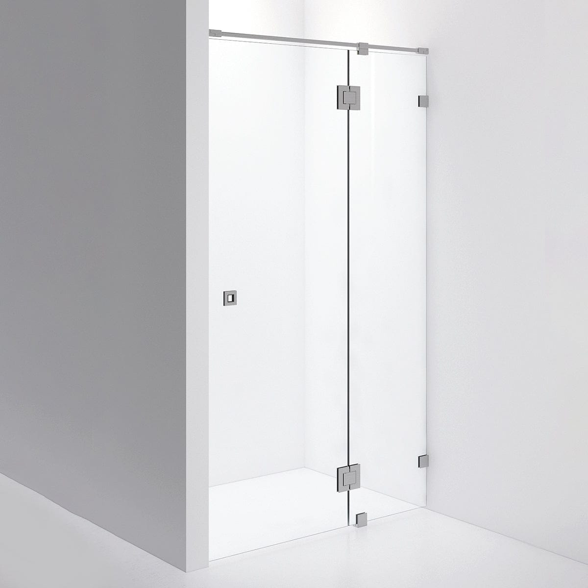 INR Dusjnisje ARC 5 Måltilpasset Brushed stainless / Måltilpasset / Opal klart glass INR Iconic Nordic Rooms Dusjnisje INR-10512400