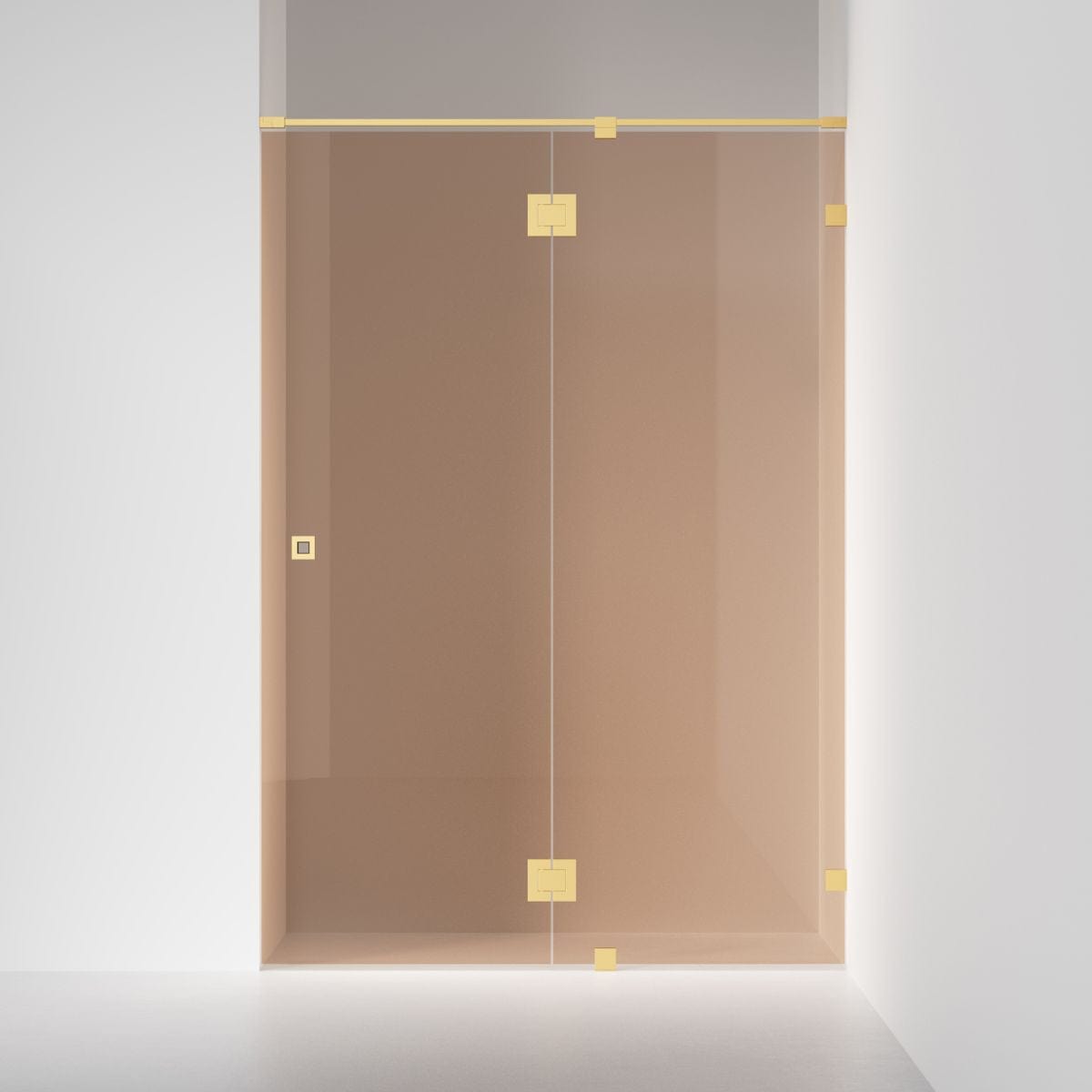 INR Dusjnisje ARC 5 Original Måltilpasset Brushed brass / Måltilpasset / Bronse glass INR Iconic Nordic Rooms Dusjnisje INR-10542800