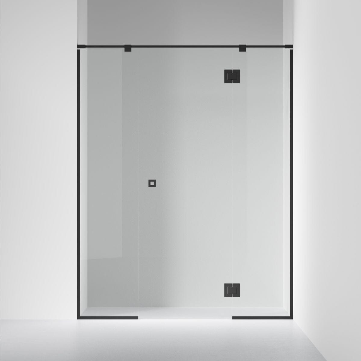 INR Dusjnisje ARC 7 Frame Måltilpasset Svart matt / Måltilpasset / Opal klart glass INR Iconic Nordic Rooms Dusjnisje INR-107112100