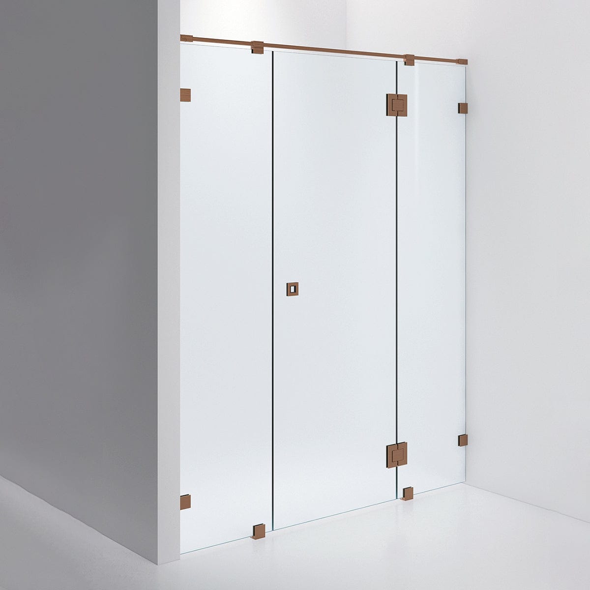 INR Dusjnisje ARC 7 Måltilpasset Brushed bronze / Måltilpasset / Frostet glass INR Iconic Nordic Rooms Dusjnisje INR-10710600