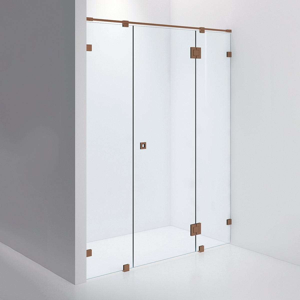 INR Dusjnisje ARC 7 Måltilpasset Brushed bronze / Måltilpasset / Klart glass INR Iconic Nordic Rooms Dusjnisje INR-10702600