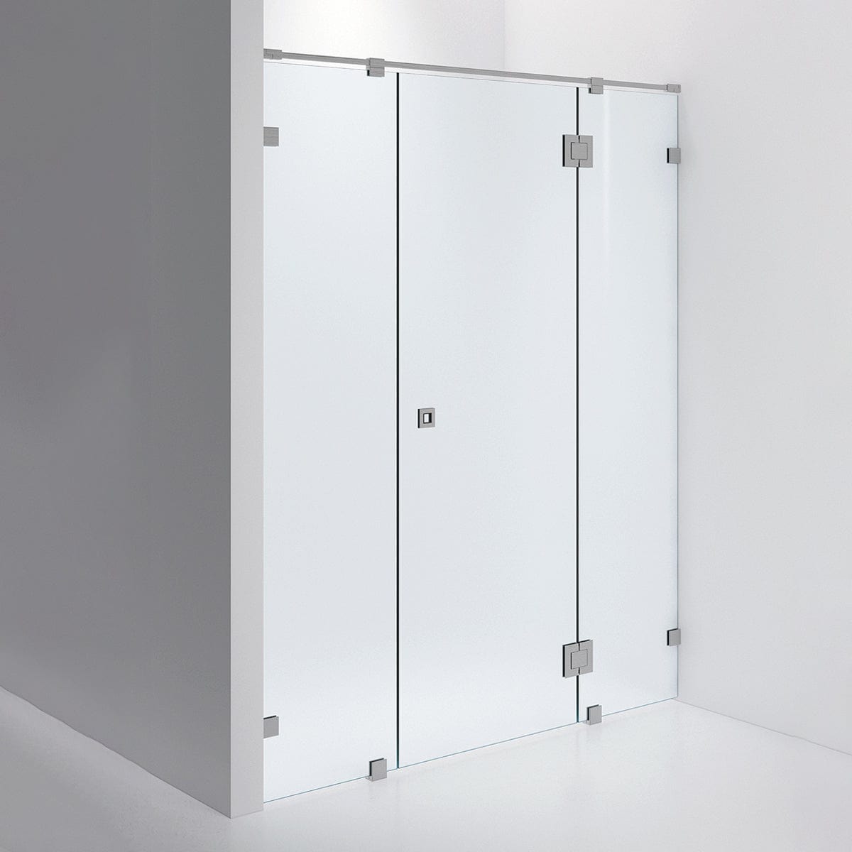INR Dusjnisje ARC 7 Måltilpasset Brushed stainless / Måltilpasset / Frostet glass INR Iconic Nordic Rooms Dusjnisje INR-10710400